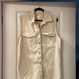 H&M Cream Denim Vest